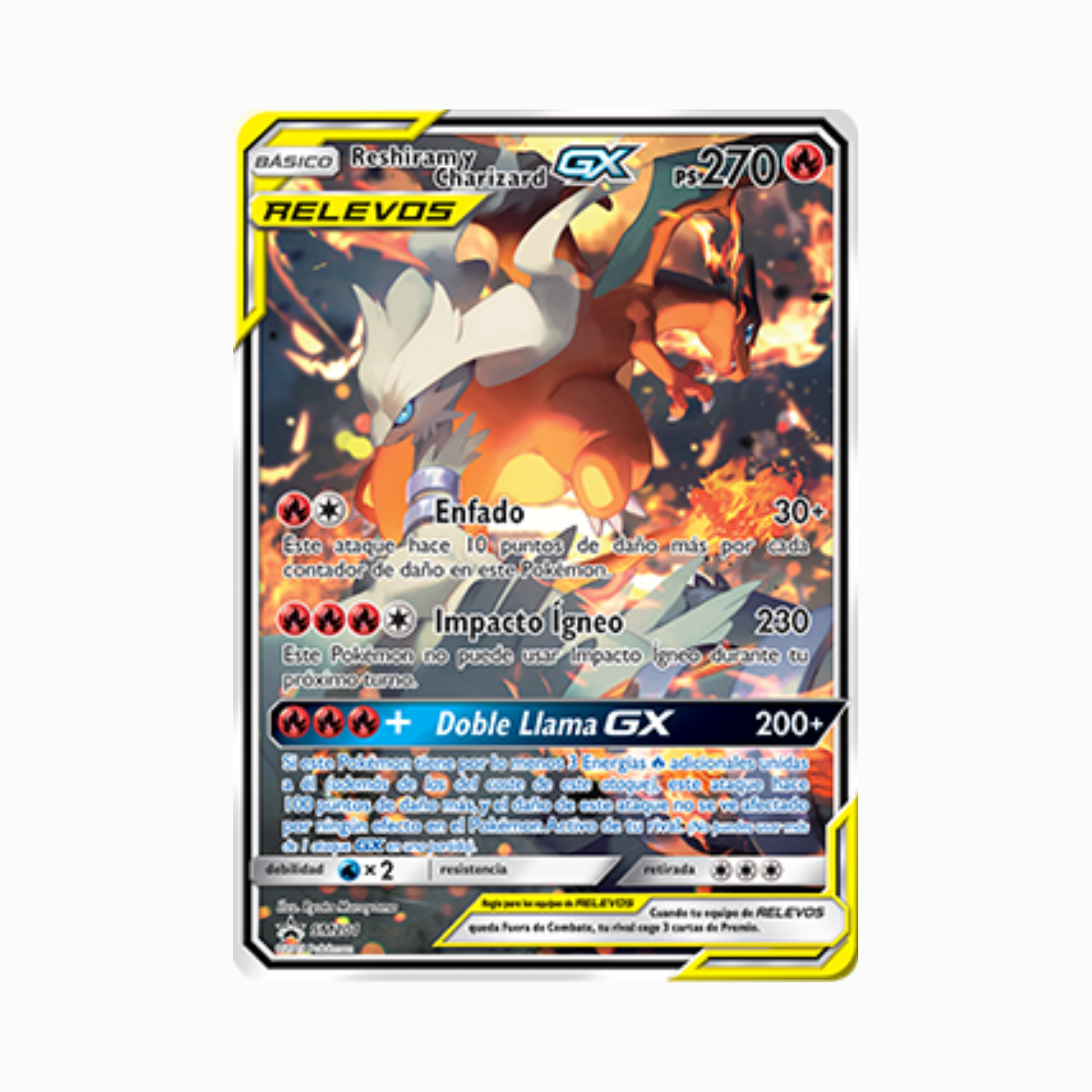 Reshiram & Charizard GX (SM 201) Español
