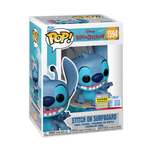 Funko Pop Stitch en tabla de surf
